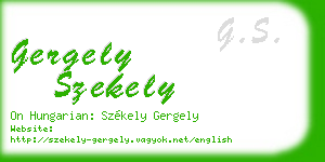gergely szekely business card