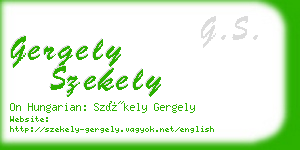 gergely szekely business card